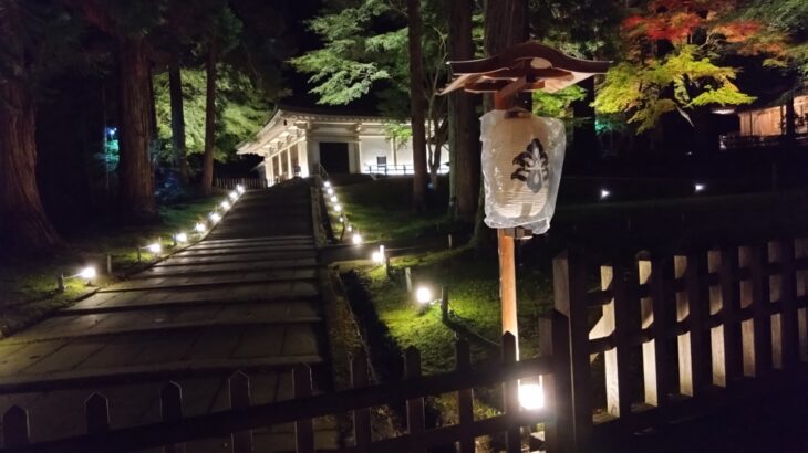 中尊寺のライトアップ